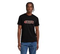 G-STAR Uomo Destroyed Old Skool Logo T-Shirt, Nero (dk black D25086-C812-6484), M
