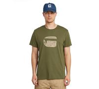 G-STAR Uomo Finger Print Burger T-Shirt, Verde Shadow Olive D26041-C506-B230, M