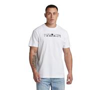 G-STAR Uomo Flight Deck Back Graphic Loose T-Shirt, Bianco (white D24425-C336-110), S