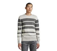 G-STAR Uomo Irregular Stripe Knitted Sweater, Multicolore (oyster mushroom/granite stripe D22800-C706-D863), L
