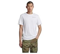G-STAR Uomo Lash Back Text T-Shirt, Bianco (white D22815-336-110), M