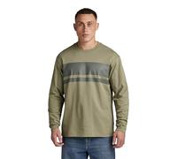 G-STAR Uomo Placed Stripe Boxy T-Shirt, Verde scuro (shamrock D24367-C784-2199), M