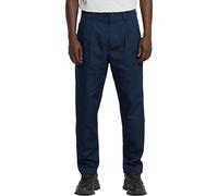 G-Star Pantaloni Chino Uomo Pleated Relaxed Tapered Blu (Salute) 33W/30L