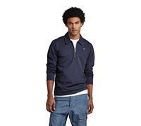 G-STAR Uomo Polo Half Zip Lightweight Sweater, Blu (salute D23170-D136-C742), S