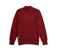 G-STAR Uomo Premium Core Mock Neck Knitted Sweater, Rosso (dry red D25175-D847-5298), XS