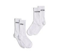 G-STAR Uomo Sport Sock 2-Pack, Bianco (white D24884-D644-110), 43-46