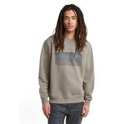 G-STAR Uomo Stacked Old Skool Logo Sweater, Beige (elephant skin D25099-D733-G106), L