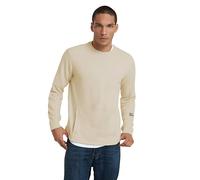 G-STAR Uomo Stepped Hem Relaxed Sweater, Bianco (whitebait D24680-D562-1603), S