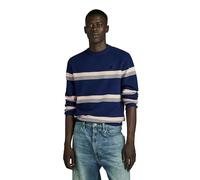 G-STAR Uomo Stripe Knitted Sweater, Blu (imperial blue D24378-D563-1305), XS