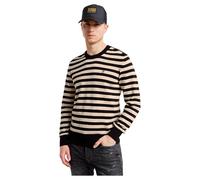 G-STAR Uomo Stripe Knitted Sweater, Multicolore (dk black/whitebait stripe D25155-D840-G738), S