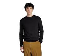 G-STAR Uomo Table Structure Knitted Sweater, Nero (dk black D23932-D167-6484), L