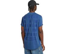 G-STAR Uomo Text Back Graphic Overdyed Lash T-Shirt, Blu (pilot gd D25971-2653-H190), XL