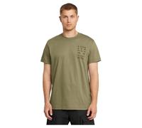G-STAR Uomo Text Chest T-Shirt, Verde scuro (ensis green D25968-C506-6057), L
