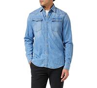 G-STAR Uomo Unisex 3301 Slim Shirt, Blu (medium aged D12697-D013-071), XXS
