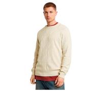 G-STAR Uomo Zig-Zag Structure Knitted Sweater, Bianco (whitebait D25108-C259-1603), M