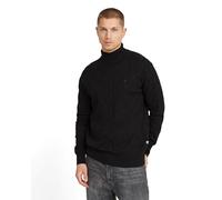 G-STAR Uomo Zig-Zag Structure Turtle Knitted Sweater, Nero (dk black D25110-C259-6484), XS