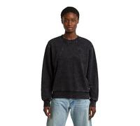 G-STAR 8719965012981 Washed a Line Script SW Wmn, Nero (Dk Black Smokey GD D27173-d969-h590), S