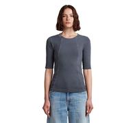 G-STAR Washed A-Line Slim Rib 1/2 Long Sleeve T-Shirt per Donna
