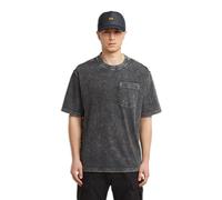 G-STAR Washed Pocket R T T-Shirt, Nero (Dk Black Smokey GD D26825-c756-h590), M Uomo
