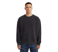G-STAR Washed R SW Felpa, Nero (Dk Black Smokey GD D27082-d575-h590), M Uomo