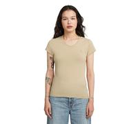 G-Star Women's Eyben Slim V-Neck Top 2.0, Size: M, Color Beige