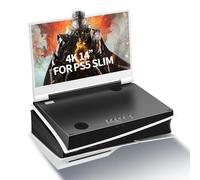 G-STORY Monitor portatile da gioco da 14" IPS 4k 60Hz integrato con PS5 Slim (non incluso) 3840×2160 con 2 porte HDMI, FreeSync, 2 altoparlanti stereo multimediali integrati