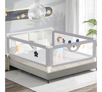 G TALECO GEAR 3 griglie di protezione anti-caduta per bambini con asta per testiera regolabile, per lettino per bambini, protezione contro le cadute (2 x 200 cm + 1 x 190 cm)