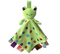 G-Tree Bambino Taggy Coperta, Sicurezza soffici coperte Plushy Cuddle Bud Blankie traspirante Snuggle coperta per ragazzi e ragazze, Green Frog