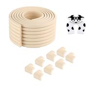 G-Tree Corner cuscino e porta Stoper - Childproofing Guardia Bambini Mobili per la casa sicurezza paraurti bambino prova della protezione della Tabella (6.56 ft) (bianco panna)