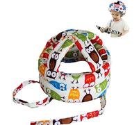 G-Tree del bambino del bambino morbida casco di sicurezza - Materiale di superficie cotone, Fill-in materiale spugnoso regolabile protezione cablaggi Cap, Baby Gift (gufo)