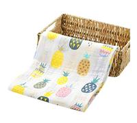 G-Tree di bambù musulmani Swaddle Coperte, coperta di bambù del cotone del bambino per le ragazze, Grande bambino molle Swaddle Wrap mussola Coperta-Giallo Ananas Stampa