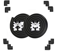 G-Tree sicurezza del bambino spigolo Guardie Set 6,5 piedi Bordo cuscino + 8 Angolo Cuscino bambino Schiuma di sicurezza del bambino Protector Bambino Striscia Softener Bumper Protector (Nero)