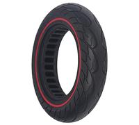 G.V.SHOP® 1 Ruote Piene 10x2.125 per Monopattino Elettrico - Gomma Piena Antiforatura Ammortizzata Anti Scivolo, Pneumatico Solido 10" Compatibile con Vivobike M-V30, Ninebot F40 (Rosso 1pz)