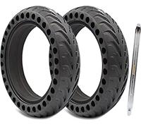 G.V.SHOP® 2 Pz Ruote Monopattino Elettrico 8,5 per Xiaomi M365/PRO2/1S, Gomme Piene Monopattino 8.5 x 2, Ruote Piene Monopattino Elettrico, Gomme Scooter Xiaomi, Ruota Monopattino Xiaomi (2pz+leva)