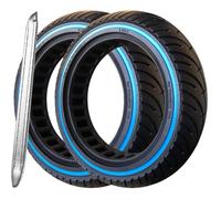 G.V.SHOP 2pz Pneumatico Solido da 8,5 Pollici per Scooter Monopattino Elettrico Xiaomi M365 e PRO, Ducati, Lexgo, Vivobike, Gomma Ruota Piena, Morbida, Ricambio Anteriore/Posteriore (Blu 2pz+leva)
