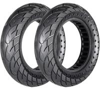 G.V.SHOP® Ruota Piena da 10X2.5 Pollici 36MM per Scooter Monopattino Elettrico Gomma Piena, XIAOMI, DUCATI, LEXGO, VIVOBIKE S2, Anti Scivolo, Pneumatico Solido (Nero puntini 2pz)