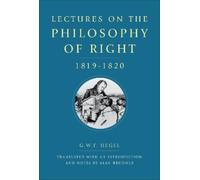 G.W.F. Hegel Lectures on the Philosophy of Right, 1819-1820 (Copertina rigida)