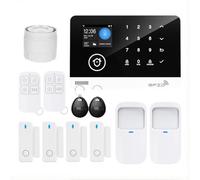 G03 - Sistema di allarme GSM WiFi, 120 dB, wireless, set da 12 pezzi, app Smart Living, compatibile con Alexa e Google Home