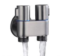 G1/2 1 IN Due Fuori Doppio Controllo Lavatrice Rubinetto Igienica Triangolo