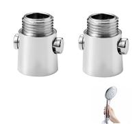 G1/2 Deviatore Valvole,Valvola Deviatrice,Deviatore Doccia,Intercettazione Doccia ABS Cromate,Valvola di Arresto per Doccia,Valvola di Controllo del Flusso D'acqua,Adatto per Cucina o Doccia,2 Pezzi