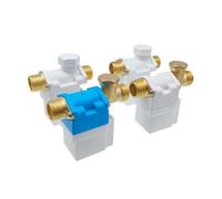 G1/2" DN15 220VAC Inlet Valve 12VDC 24V Normal Close Pilot T Type Blass Solar Water Heater Solenoid Valve With Check Function(A02 DC 12V,Low)