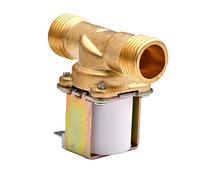 G1/2 ''normalmente chiuso elettrovalvola elettrica in ottone DC 12V 24V AC 220V flussostato ingresso aria acqua for valvola scaldabagno solare 1 pz(DC12V 4.8W)