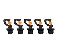 G1 / 2 Rotating Sprinkler Head 5PCS | 8M Spray Diameter for Garden/Greenhouse/Lawn | ABS Plastic Misting Nozzle with Male Thread | Water Saving Irrigation Tool