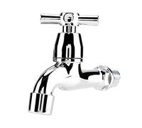 G1/2 Rubinetto dell'Acqua Beccuccio Singolo Rubinetto per Lavabo Fredda/Calda Acqua Chrome Classico Faucet Water Tap per Lavandino Cucina Lavatrice Lavabo Bagno (#3)