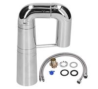 G1/2 Set rubinetti per lavabo in rame 360 gradi girevole acqua calda fredda con nucleo valvola in ceramica per casa bagno argento 169x106mm