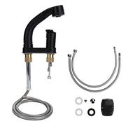 G1/2 tira fuori rubinetto da a 360 gradi spruzzatore rotabile opaco in ottone nero mixer acqua calda fredda tocca