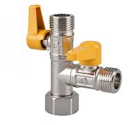 G1/2" Valvola Deviatore Rubinetto Deviatore G 1/2" per Doccia G1/2" Valvola Adattatrice a T Ricambio con Guarnizione in Gomma per WC Bagno Cucina Tubo Doccia
