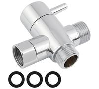G1/2 Valvola Deviatore Rubinetto per Soffione Doccia, 3 Voies Soupape G1/2" Inverseur Douche universale, robinet wc 3 voies resistente, robinet 3 voies wc con design moderno e tenuta stagna
