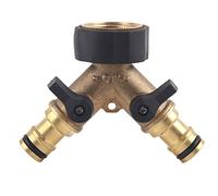 G1 FNPT DN25 Connettore per tubo dell'acqua da giardino in rame Splitter Adattatore per rubinetto durevole di alta qualità per irrigazione da giardino Prato Agricoltura