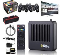 g11 pro - Console Retro Wave G11 Pro 100000 giochi, 256 GB, Portable Plug & Play Video Games con 4 controller wireless (64 GB con 2 maniglie)